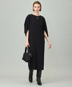 ICB 【洗える】 ウールライクストレッチ ドルマンスリーブワンピース