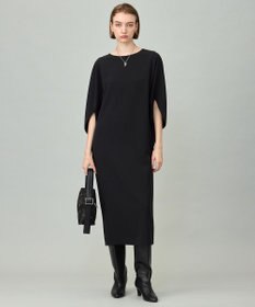 ICB 【洗える】 ウールライクストレッチ ドルマンスリーブワンピース