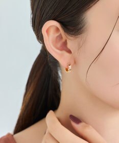 Phoebe グレースカラービジューフープピアス　マルチカラー