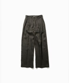 ATON GARMENT DYED LINEN SATIN | ワイドパンツ