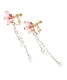 Maison de FLEUR クリアフラワーイヤリング