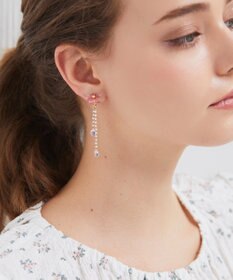 Maison de FLEUR クリアフラワーイヤリング