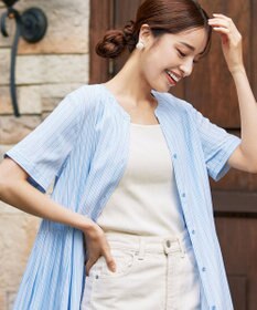 Tiaclasse 【洗える】サイドタックスキッパーシャツワンピース