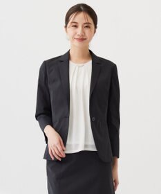 J.PRESS LADIES 【セットアップ対応・洗える・撥水・防汚】コットンFITTYシャーク テーラード ジャケット