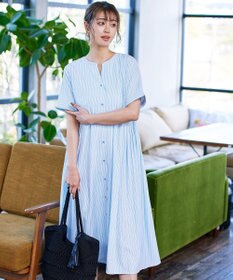 Tiaclasse 【洗える】サイドタックスキッパーシャツワンピース