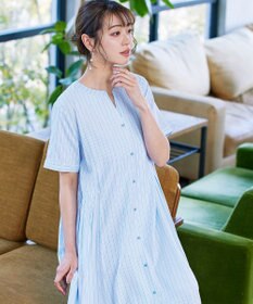 Tiaclasse 【洗える】サイドタックスキッパーシャツワンピース