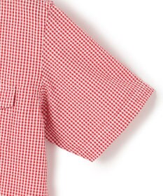 J.PRESS MEN オーガニックコットンサッカーギンガムチェックシャツ