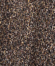 自由区 L 【洗える】ストレッチツイードプリント ワンピース