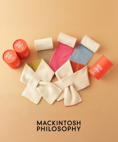 MOONBAT MACKINTOSH PHILOSOPHY(マッキントッシュ フィロソフィー）【ギフトBOX付】ウール100％ リバーシブル ニット マフラー ユニセックス 日本製