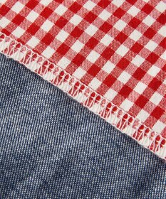 MIKI HOUSE HOT BISCUITS 【70-90cm】 顔ドン スカート付きデニムロンパース