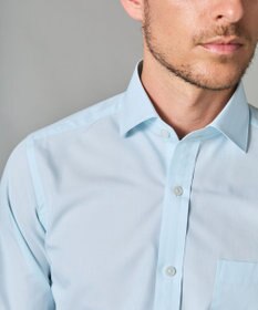 GOTAIRIKU 【形態安定】PREMIUMPLEATS_スモールワイドカラー 通年ドレスシャツ