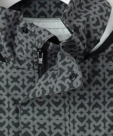 23区GOLF 【MEN】モノグラム レインブルゾン 2WAYストレッチ 透湿防水 防風 撥水 ポケッタブル