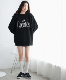 WEGO フラッフィーロゴジャガードニットプルオーバー