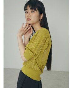 Green Parks ａ．透かし柄ニットプルオーバー