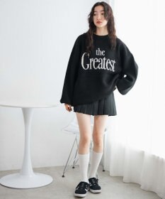 WEGO フラッフィーロゴジャガードニットプルオーバー