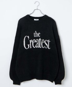 WEGO フラッフィーロゴジャガードニットプルオーバー