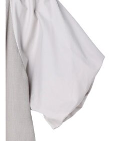 Green Parks armonia．袖布帛ニットプルオーバー