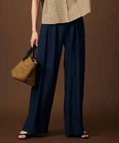 自由区 L 【SHIHOさん着用・ご好評アイテム・新色追加・セットアップ対応】エアリーツイルワイド パンツ