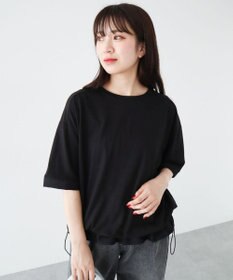 Green Parks 裾ドロスト５分袖ドッキングチュニック