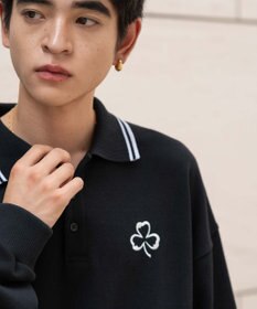 WEGO 【ユニセックス着用ITEM/MLサイズ展開】モチーフロゴポロスウェット