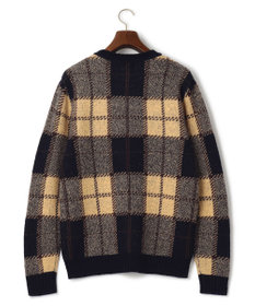 J.PRESS MEN ブークレジャガード ブラックウォッチクルー ニット
