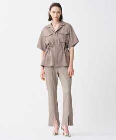 uncrave プリーツリブ スリットパンツ