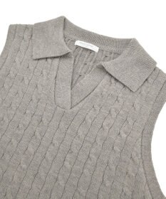 Green Parks ＳＥＴ２点ケーブルベスト＋ニットワンピース