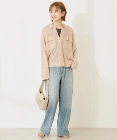 AMERICAN HOLIC シアー襟付きカーディガン