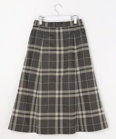 J.PRESS LADIES S ブロックチェックジャガード フレア スカート