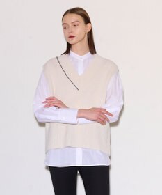 JOSEPH ポプリンシャツ×ニットベスト