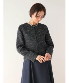 Green Parks ｅｆ－ｄｅ　ツィード調ノーカラージャケット