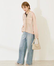 AMERICAN HOLIC シアー襟付きカーディガン