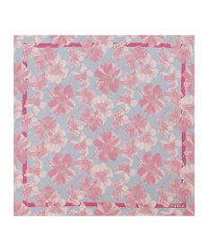 MOONBAT 【シルク100%】FURLA (フルラ) 花柄 シルクプリントスカーフ 65cm×65cm  UV対策 手洗い可能