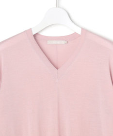 ICB L 【洗える】コンパクトファインウール Vネックニット