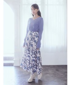 earth music&ecology バックレースアップスカート