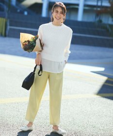 ANY L パターンメッシュニットベスト