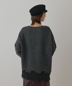 GRACE CONTINENTAL レースドルマンニットトップ
