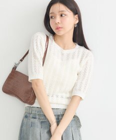 earth music&ecology 透かしニットプルオーバー