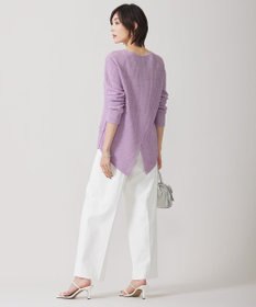 ICB 【洗える】 ペーパーブレンドシャインニット プルオーバー