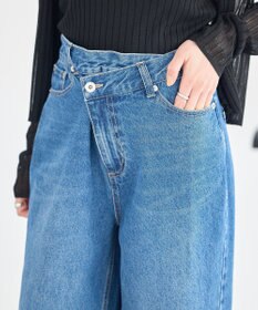 earth music&ecology ウエストアシメデニムパンツ