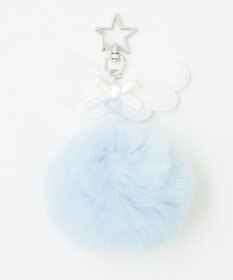 WEGO ファーぽんぽんエンジェルキーホルダー