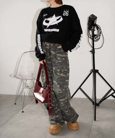 WEGO スターナンバリングショートスウェット