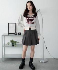 WEGO グラフィックジャガードニットZIPパーカー