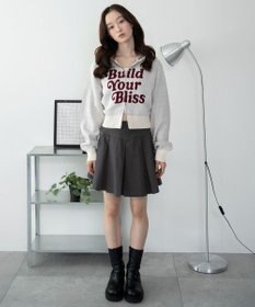 WEGO グラフィックジャガードニットZIPパーカー