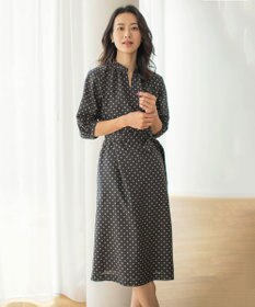 J.PRESS LADIES L 【洗える】ジオメトリックプリント ワンピース