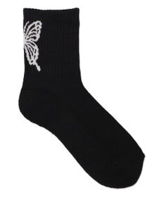 WEGO バックバタフライクルーソックス