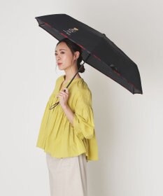 MOONBAT 【WEB限定/軽量】POLO RALPH LAUREN（ポロ ラルフローレン） 折りたたみ傘 ポロベア×チェックパイピング 無地 FLAG BEAR