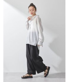 earth music&ecology バックスリットシアーシャツ