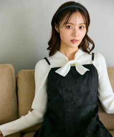 Feroux 【先行予約】リボンタイリブ ニット