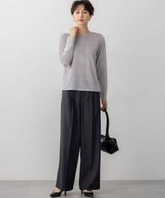 23区 【洗える】シアーベロア ロングスリーブ Tシャツ